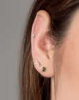 Auskarai MINI EMERALD STUDS