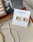 Auskarai GOLDEN HALF HOOPS