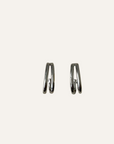 Auskarai SILVER DOUBLE OVAL HOOPS