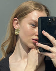 Auskarai SHAPED RECTANGULAR STUD