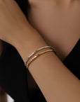 RINKINYS: SHAPED SILVER & GOLDEN CUFF