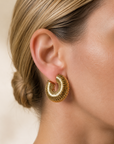 Auskarai SEASHELL HOOPS