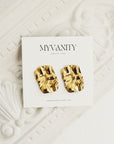 Auskarai SHAPED RECTANGULAR STUD