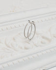 Auskarai SILVER BIG ZIRCON CIRCLES