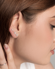 Auskarai SILVER ZIRCON DOTS