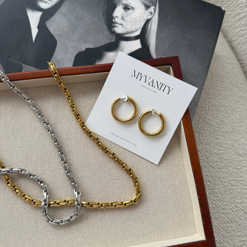 Auskarai GOLDEN HOOPS