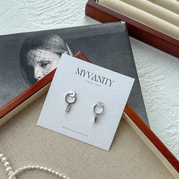 Auskarai MINI CRYSTAL HOOPS