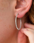 Auskarai SILVER BIG ZIRCON CIRCLES