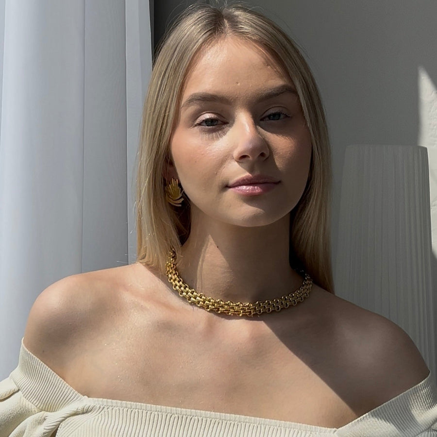 Kaklo papuošalas MASSIVE GOLDEN CHOCKER