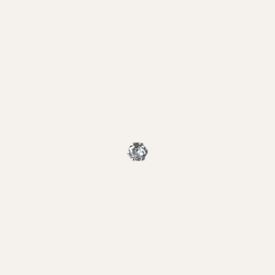 Auskarai SILVER ZIRCON DOTS