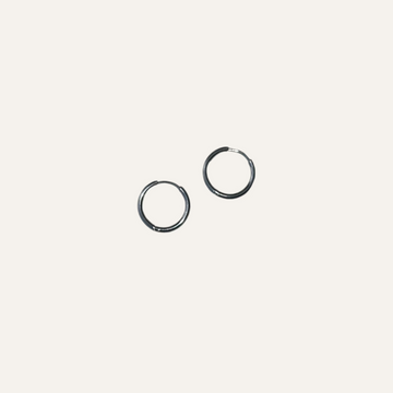 Auskarai SLIM SILVER HOOPS (S)