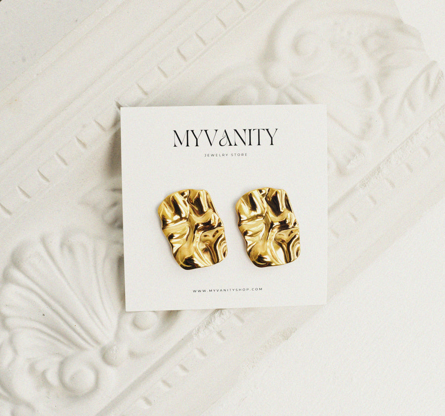 Auskarai SHAPED RECTANGULAR STUD