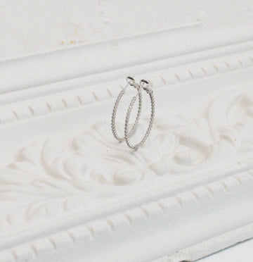 Auskarai SILVER BIG ZIRCON CIRCLES