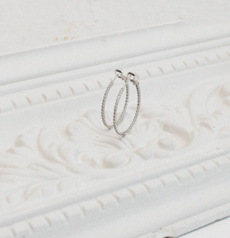 Auskarai SILVER BIG ZIRCON CIRCLES