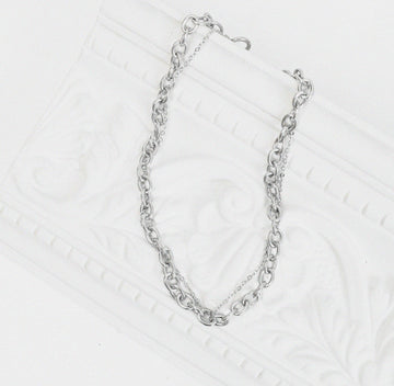 Kaklo papuošalas DOUBLE SILVER CHAIN