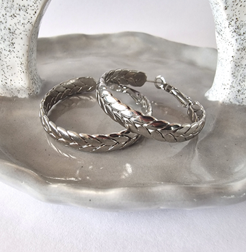 Auskarai BRAID HOOPS (S)